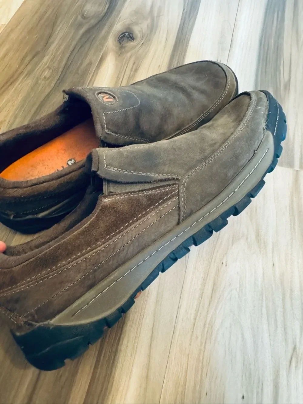 Merrell Men’s Brown Leather Performance Slip-On Shoes 12